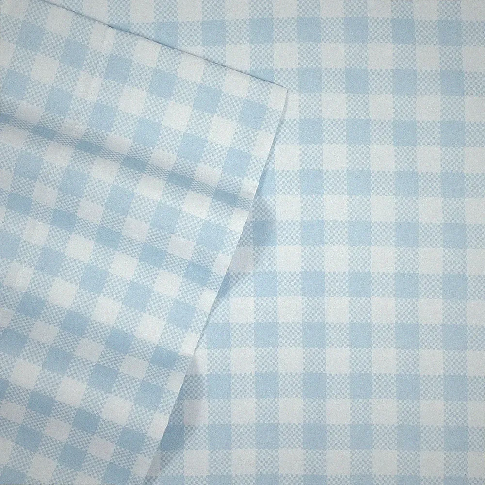 Blue Gingham Pattern Kids Sheet Set Twin, Twin XL, Full