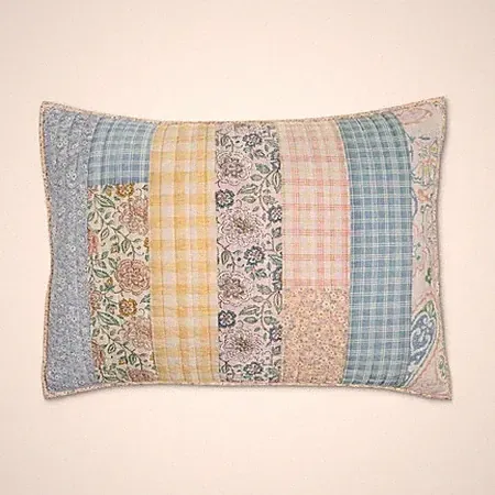 Charter Club Spring Gingham Patchwork Sham, Standard