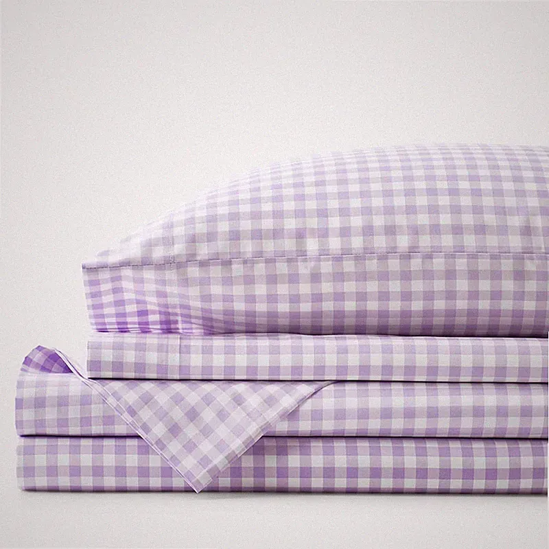Company Kids Gingham Classic Cool Organic Cotton Percale Bed Sheet Set