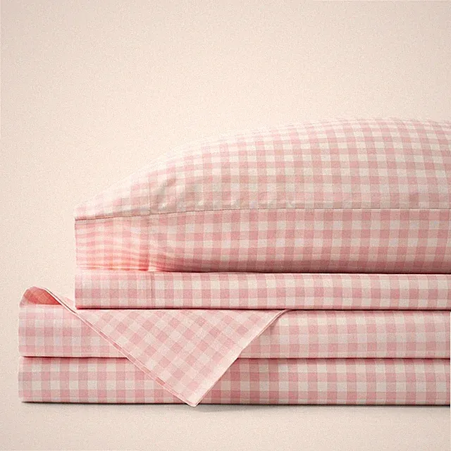 Gingham Classic Cool Organic Cotton Percale Bed Sheet Set-Company Kids|5912