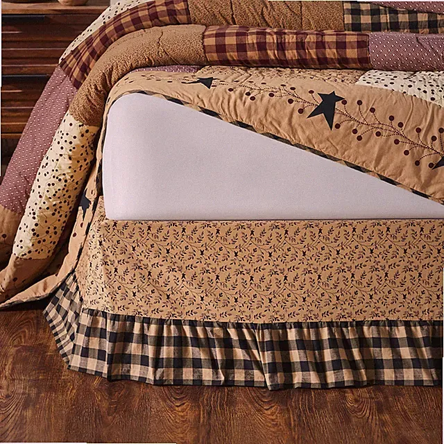 Pip Vinestar Ruffled King Bed Skirt 78x80x16 VHC Brands