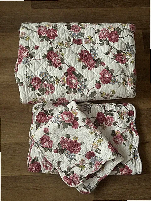 Ralph Lauren Home Full Queen Floral Gingham Lorraine Comforter Bedding Vintage