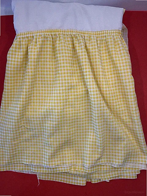 Twin Lemon Yellow Gingham Bed Skirt Ruffle Fits 72” Mattress