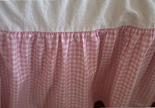 Vintage Laura Ashley Twin Pink Gingham Ruffled Bed Skirt Cottagecore