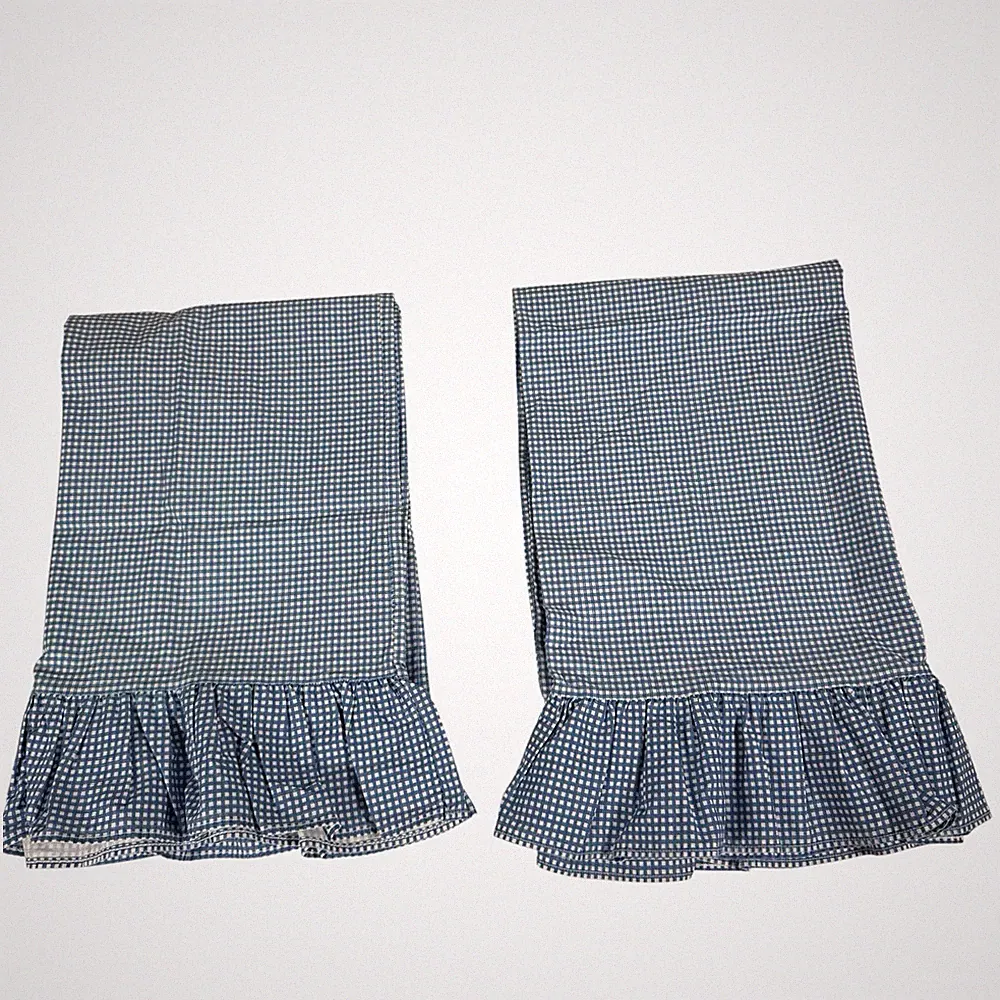 Blue gingham bedding